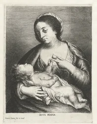 Maria mit Kind und einer Birne