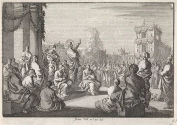 Predigt Christi vor dem Tempel