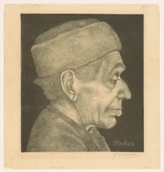 Porträt von Douwe mit Mütze