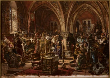Der erste Sejm in Łęczyca. Niederschrift der Gesetze, Eindämmung des Räuberwesens. Im Jahre des Herrn 1182