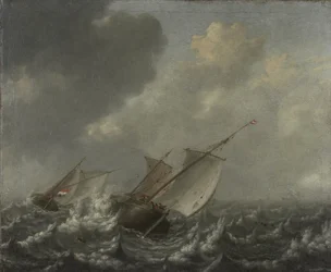 Schiffe auf stürmischer See, 1620er Jahre