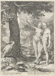 Adam und Eva vor dem Baum der Erkenntnis von Gut und Böse
