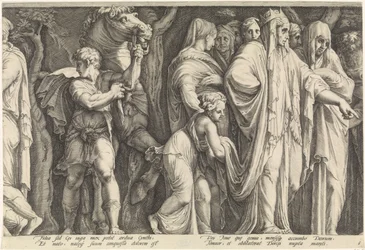 Fries mit der Bestrafung von Niobe (Platte 6)