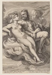 Jupiter und Juno auf den Wolken sitzend, aus Drei gepaarte Götter und Göttinnen