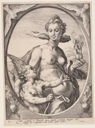 Venus und Amor, aus Drei heidnische Götter oder Göttinnen