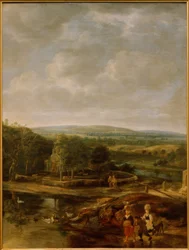 Italienische Landschaft mit Staffage