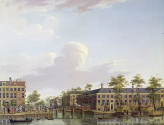 Die Armenhäuser am Fluss Amstel, Amsterdam