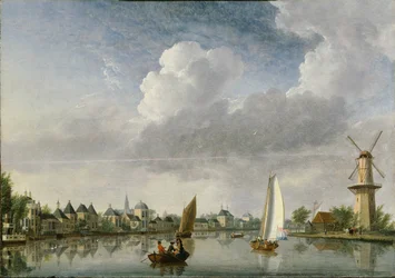 Der Fluss Spaarne in Haarlem, 1750