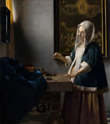 Frau mit Waage, ca. 1664