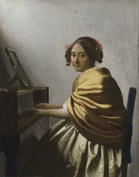 Eine junge Frau am Virginal, ca. 1670