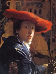 Mädchen mit rotem Hut, ca. 1665