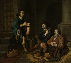 Joseph deutet die Träume des Bäckers und des Butlers