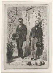 Selbstporträt mit Frederik Hendrik Weissenbruch