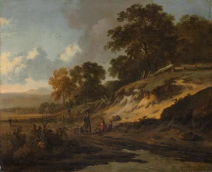 Landschaft mit Jägern, um 1660-80