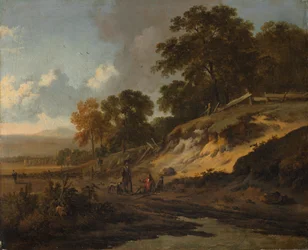 Landschaft mit Jägern, ca. 1660-1680