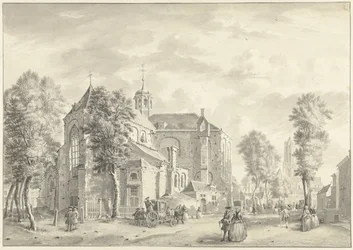 Pieterskerk in Utrecht mit dem Dom im Hintergrund