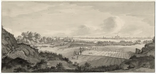 Ansicht der Bleichfelder von Bloemendaal mit Haarlem in der Ferne