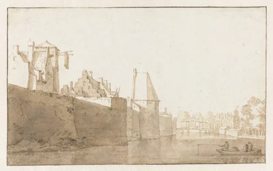 Ansicht der Stadtmauer von Leiden