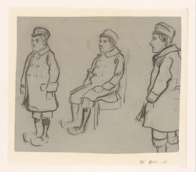 Skizzen eines Bauernjungen