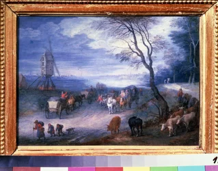Landschaft mit einer Windmühle