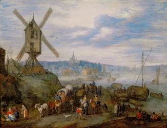 Hafen mit Windmühle