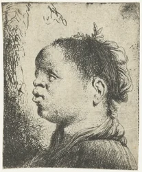 Schwarze Frau, ca. 1650 (Radierung)