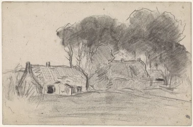 Bauernhöfe zwischen Bäumen