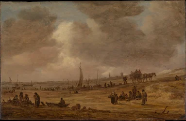 Ein Strand mit Fischerbooten