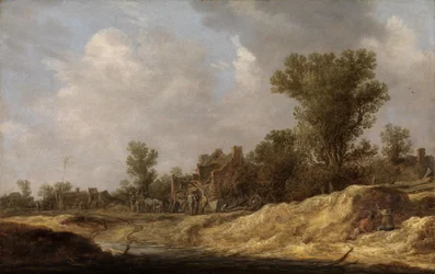 Landschaft mit Landleuten