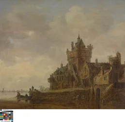 Flusslandschaft mit Schloss