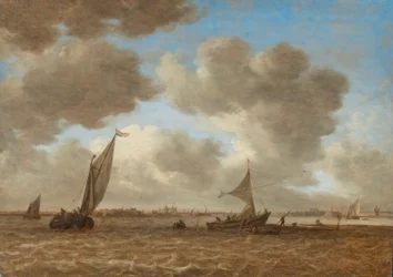 Blick auf ein unruhiges Haarlemmermeer-Polder