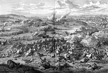 Die Schlacht von Hochstadt, Bayern, 13. August 1704