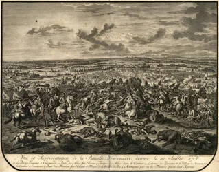 Stadtarchiv. Druck. Die Schlacht von Oudenaarde