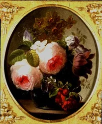 Rosen und andere Blumen in einer Vase