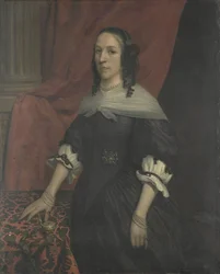 Porträt einer Frau, möglicherweise Anna van Bourgondië, Gründerin von Slot Windenburg op Dryschor (Schouwen) und Ehefrau von Adolf van Kleef