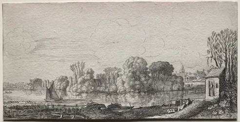 Landschaften: Eine kleine Kapelle an einem Teich