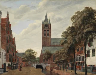 Ansicht des Oude Delft Kanals, Delft