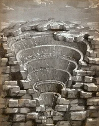 Karte der Hölle, Illustration aus Dantes Inferno, 1587