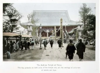 Der Asakusa-Tempel in Tokio, ca. 1880