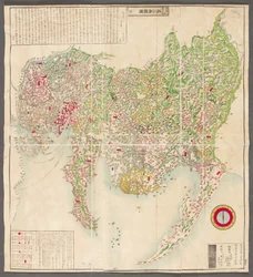 Eine Karte der Provinzen Owari und Mikawa, von Otagiri Shunkō