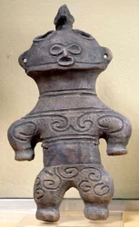 Dogu-Statuette, Japan, Höhe 20 cm, Neolithikum, Jomon-Zeit