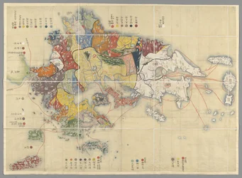 Karte der Insel Kiushiu, Japan