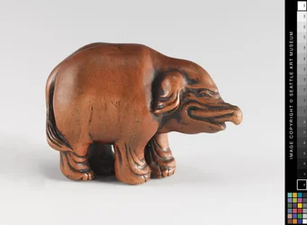Netsuke in Form eines Elefanten, 18.-19. Jahrhundert