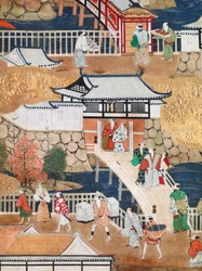 Osakazu Byobu - Japanischer achtteiliger Wandschirm
