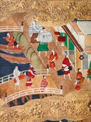 Osakazu Byobu - Japanischer achtteiliger Wandschirm