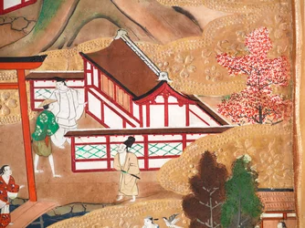 Osakazu Byobu - Japanischer achtteiliger Paravent