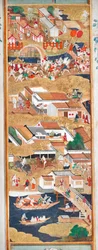 Osakazu Byobu - Japanischer achtteiliger Paravent