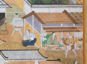 Osakazu Byobu - Japanischer achtteiliger Faltbildschirm