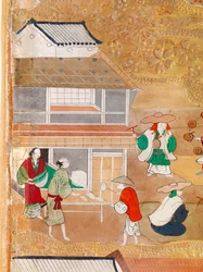 Osakazu Byobu - Japanischer achtteiliger Paravent