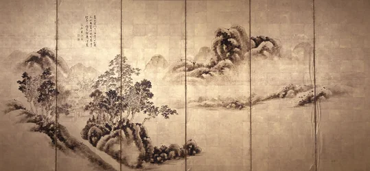 Recto: Landschaft nach Mi Fei, ca. 1810